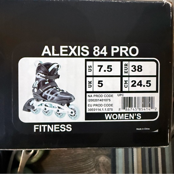 K2 Alexis 84 Pro Women's Inline Skates - Black and Mint - Picture 10 of 10
